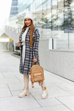 Hot Boto Wysokie Kozaki Z Ozdobnym Elementem Beżowe Masha