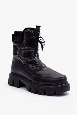 Śniegowce Damskie></noscript>Evento Wysokie Śniegowce Damskie Ocieplane Czarne Freoc Czarny