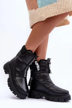 Śniegowce Damskie></noscript>Evento Wysokie Śniegowce Damskie Ocieplane Czarne Freoc Czarny