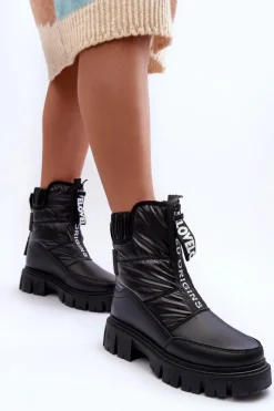 Śniegowce Damskie></noscript>Evento Wysokie Śniegowce Damskie Ocieplane Czarne Freoc Czarny