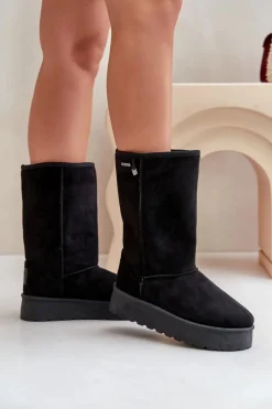 Best Big Star Shoes Wysokie Śniegowce Na Platformie Big Star OO274895 Czarne Czarny