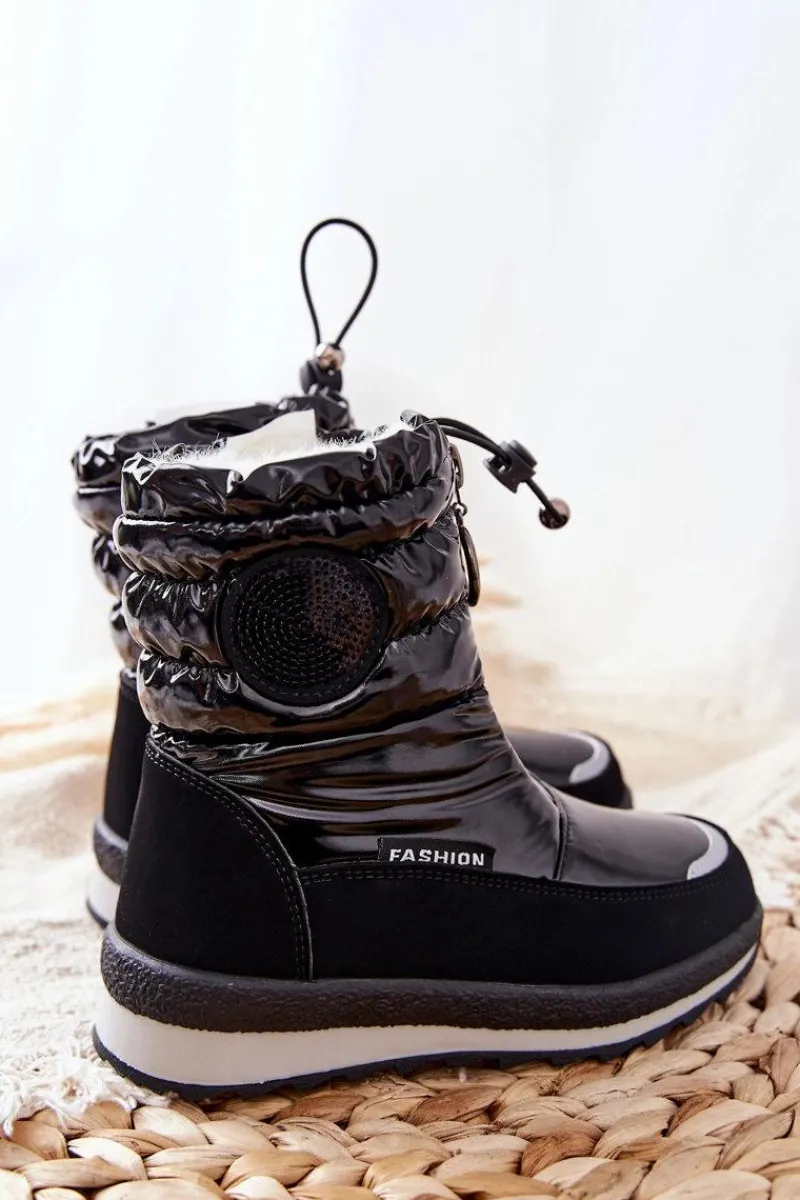 Dziewczęce>Evento Wysokie Śniegowce Ocieplane Wełną Czarne Lucia