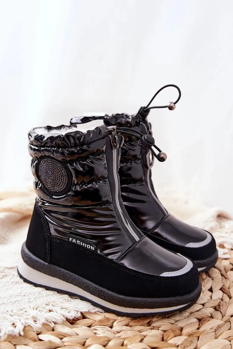 Dziewczęce>Evento Wysokie Śniegowce Ocieplane Wełną Czarne Lucia