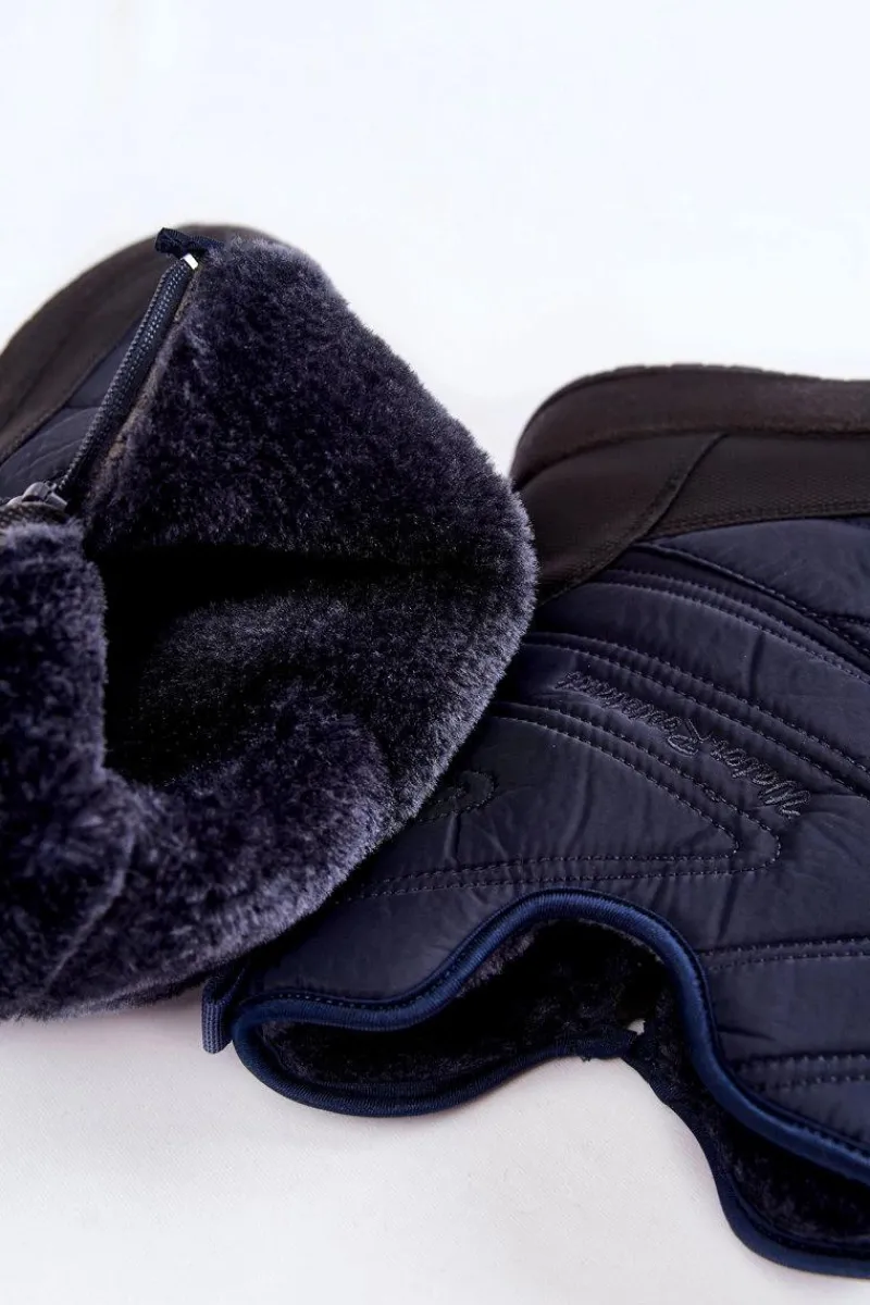 Śniegowce Damskie>Evento Wysokie Ocieplane Śniegowce Granatowe Winessa