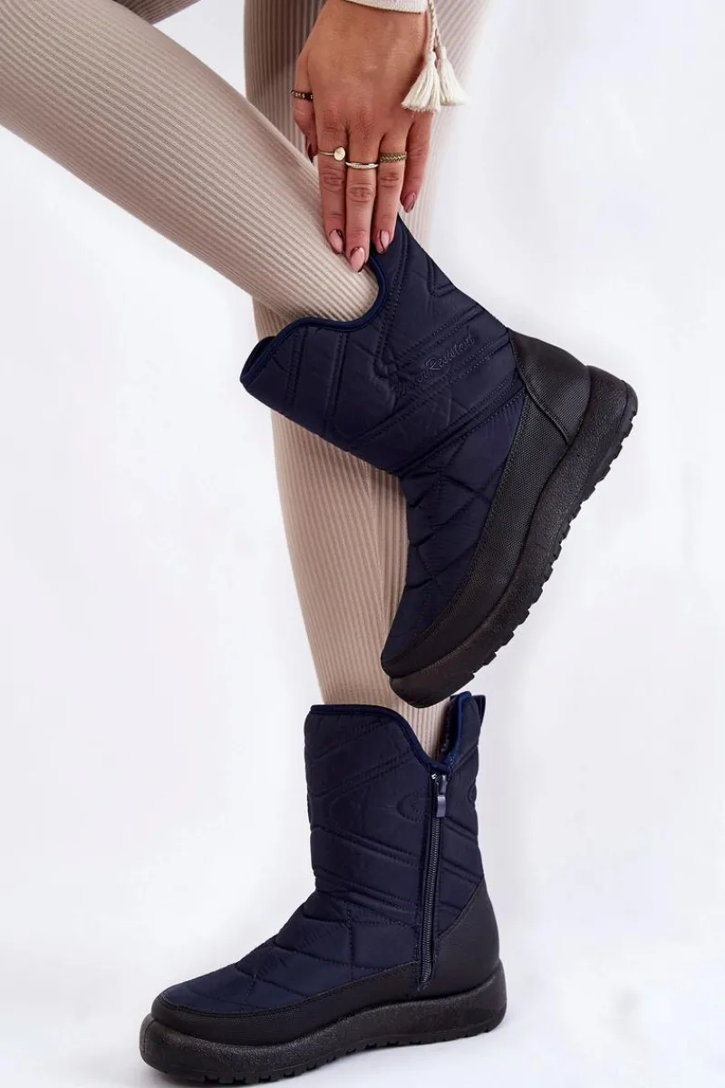 Śniegowce Damskie>Evento Wysokie Ocieplane Śniegowce Granatowe Winessa