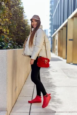 New Big Star Shoes Wysokie Ocieplane Trampki Big Star GG274028 Czerwone