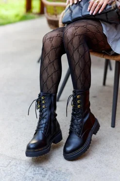 Czarne Botki|Botki Zimowe Damskie><noscript><img width=