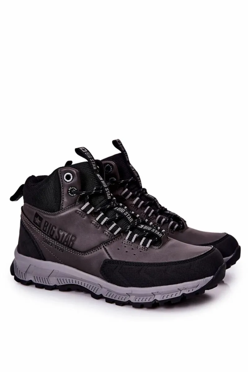 Obuwie Sportowe Męskie>Big Star Shoes Wysokie Sportowe Buty Big Star II174176 Czarne