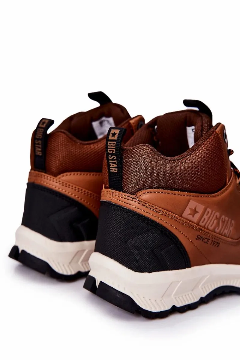 Hot Big Star Shoes Wysokie Sportowe Buty Big Star II174179 Brązowe