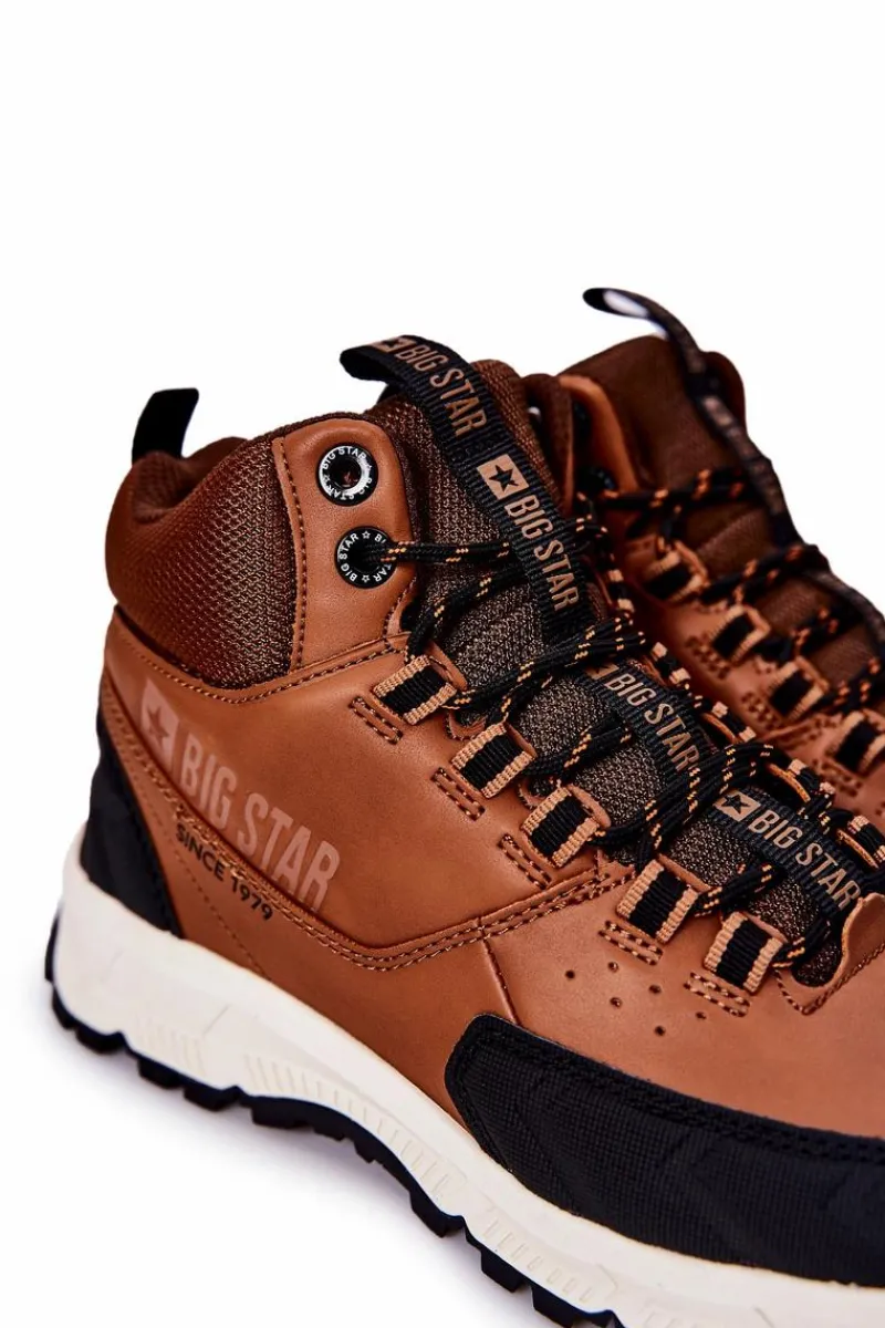 Hot Big Star Shoes Wysokie Sportowe Buty Big Star II174179 Brązowe