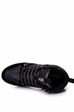 Clearance Wysokie Sportowe Męskie Buty Big Star II174223 Czarne Męskie Obuwie Sportowe Męskie