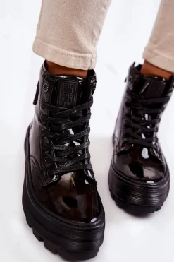 Hot Big Star Shoes Wysokie Trampki Big Star KK274533 Czarne