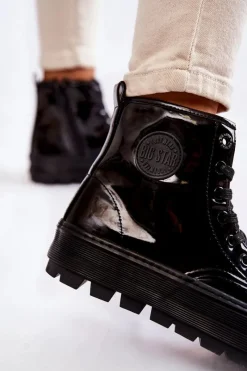 Hot Big Star Shoes Wysokie Trampki Big Star KK274533 Czarne