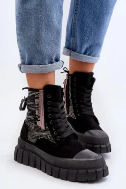 Trampki Damskie Wysokie><noscript><img width=