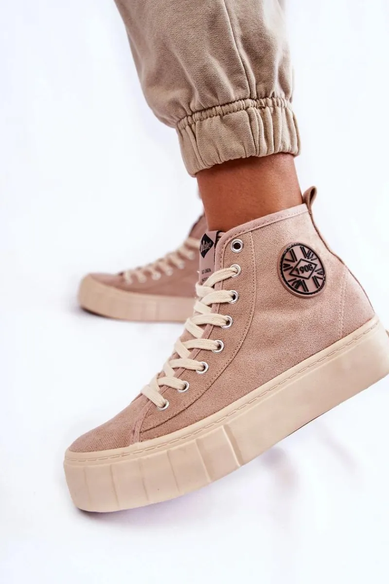 Lee Cooper Wysokie Trampki LCJ-22-31-1434L Beżowe