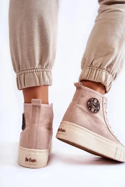 Lee Cooper Wysokie Trampki LCJ-22-31-1434L Beżowe