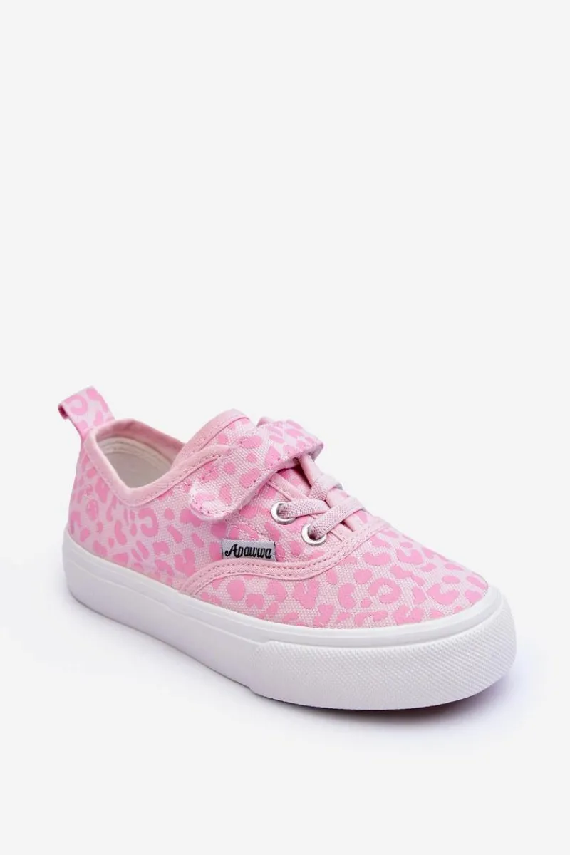 Outlet Wzorzyste Dziecięce Trampki Na Rzep Różowe Talirena Dzieci Dziewczęce