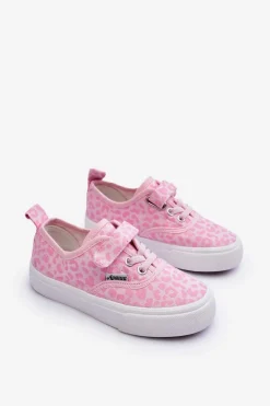 Outlet Wzorzyste Dziecięce Trampki Na Rzep Różowe Talirena Dzieci Dziewczęce
