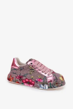 Sale Wzorzyste Sneakersy Na Platformie Ze Zdobieniem RR2N4002 Multikolor Damskie Sneakersy Damskie