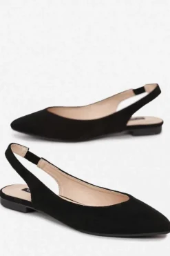 Baleriny Klasyczne></noscript>Boto Zamszowe Baleriny W Szpic Czarne Daisy