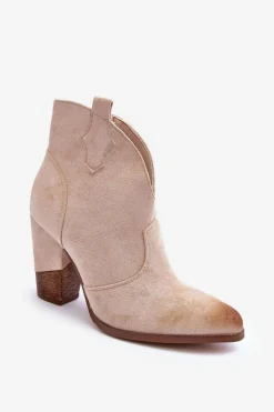 Botki Na Słupku|Brązowe I Beżowe Botki><noscript><img width=