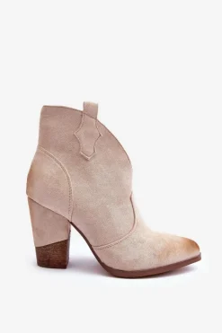 Botki Na Słupku|Brązowe I Beżowe Botki><noscript><img width=