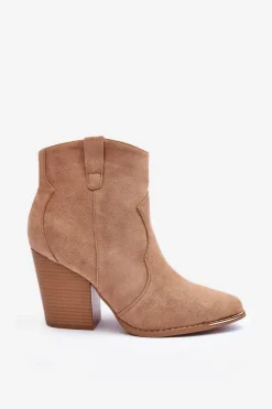 Botki Na Słupku|Brązowe I Beżowe Botki><noscript><img width=