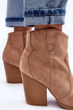 Botki Na Słupku|Brązowe I Beżowe Botki><noscript><img width=