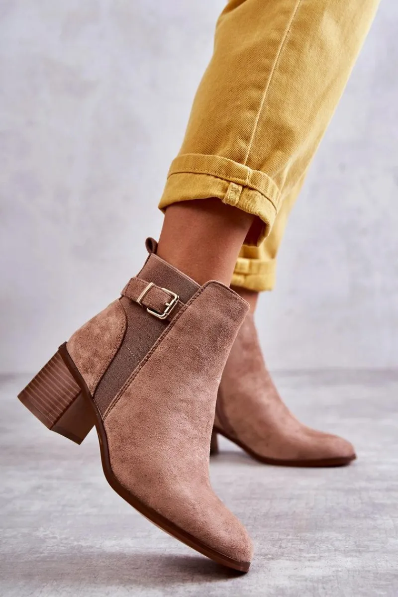 Botki Na Słupku|Czarne Botki>Boto Zamszowe Botki Na Słupku Brązowe Vannes