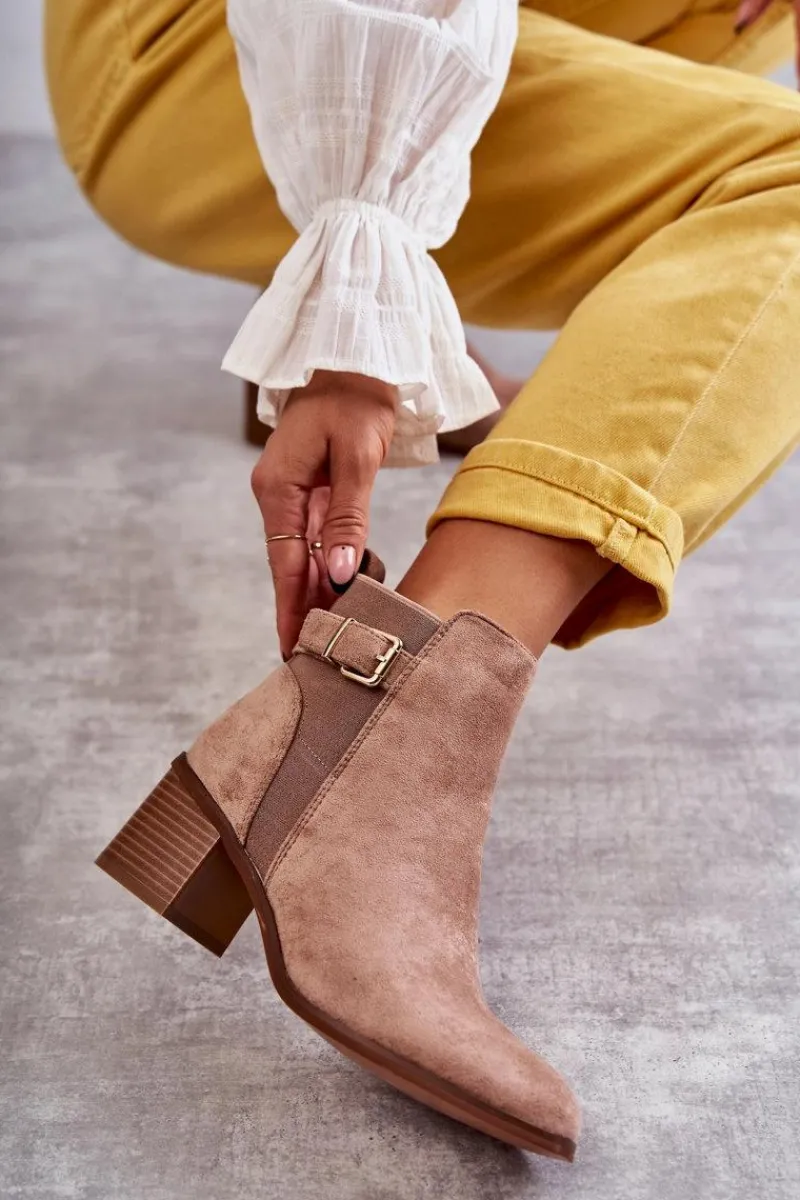 Botki Na Słupku|Czarne Botki>Boto Zamszowe Botki Na Słupku Brązowe Vannes