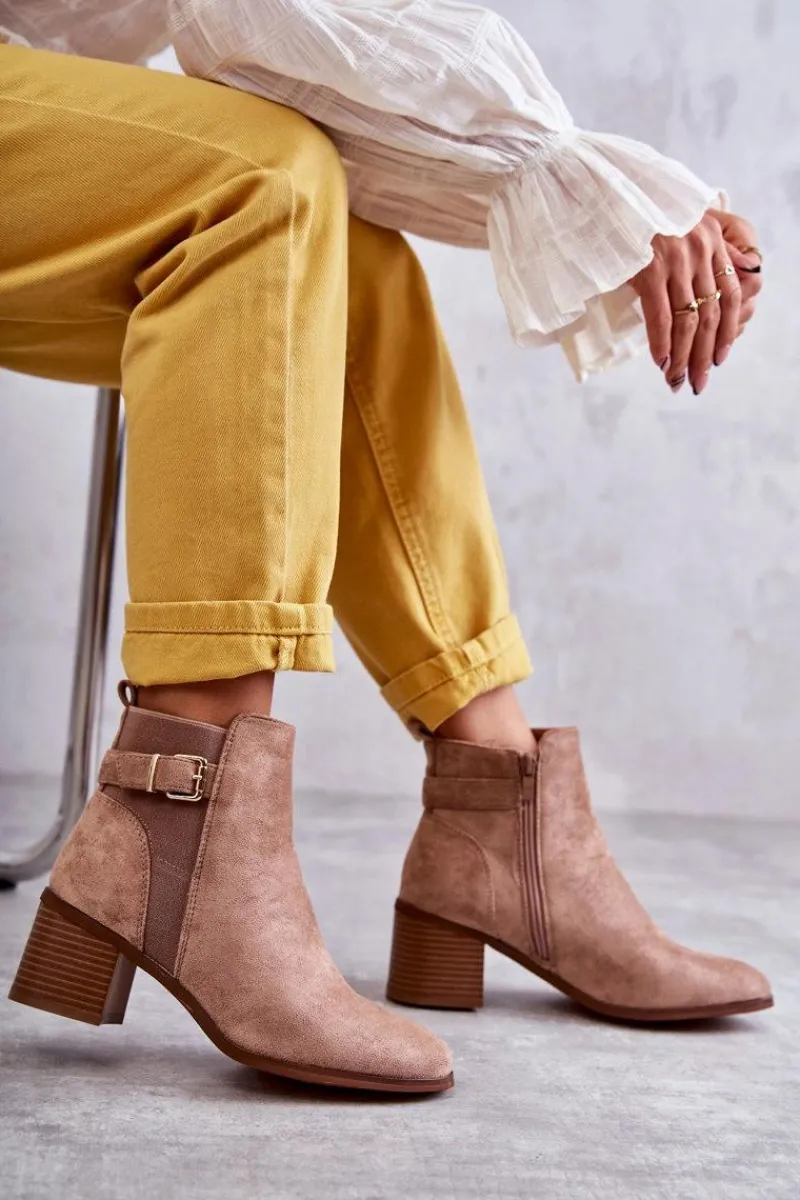 Botki Na Słupku|Czarne Botki>Boto Zamszowe Botki Na Słupku Brązowe Vannes