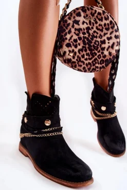 Sale Zamszowe Botki Na Ukrytym Koturnie Czarne Verine Damskie Botki Wiosenne|Botki Na Koturnie