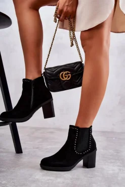 Botki Na Słupku|Czarne Botki><noscript><img width=