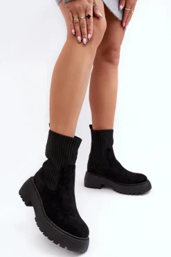 Botki Ocieplane|Czarne Botki><noscript><img width=