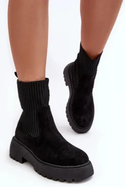 Botki Ocieplane|Czarne Botki><noscript><img width=