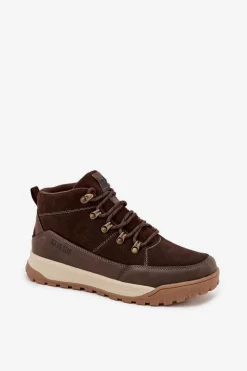 Sale Big Star Shoes Zamszowe Buty Trekkingowe Męskie Big Star SS174263 Brązowe Brązowy