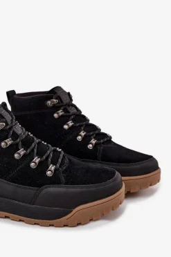 Best Zamszowe Buty Trekkingowe Męskie Big Star SS174265 Czarne Męskie Obuwie Trekkingowe Męskie|Botki Męskie