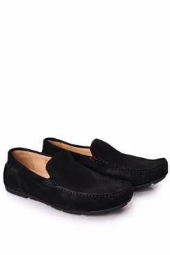 Mokasyny Wsuwane|Półbuty Casual>GOE Zamszowe Casualowe Mokasyny HH1N4080 Czarne