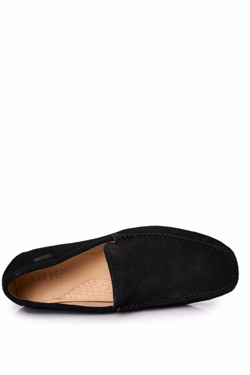 Mokasyny Wsuwane|Półbuty Casual>GOE Zamszowe Casualowe Mokasyny HH1N4080 Czarne