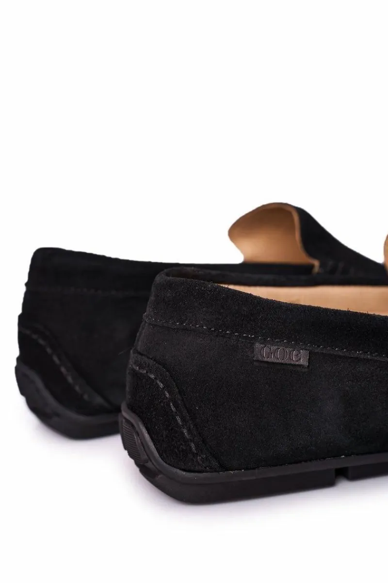 Mokasyny Wsuwane|Półbuty Casual>GOE Zamszowe Casualowe Mokasyny HH1N4080 Czarne