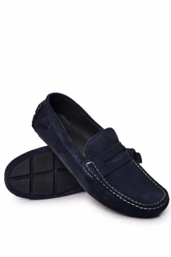 Clearance GOE Zamszowe Casualowe Mokasyny HH1N4065 Granatowe