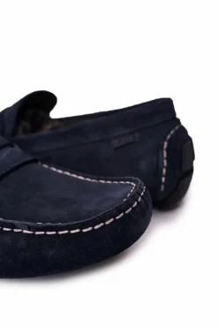 Clearance GOE Zamszowe Casualowe Mokasyny HH1N4065 Granatowe