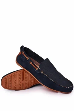 Best GOE Zamszowe Casualowe Mokasyny HH1N4019 Granatowe