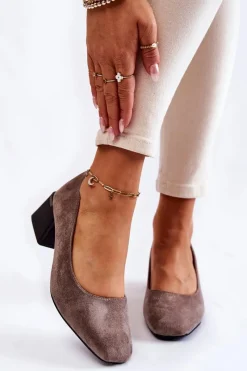 Boto Zamszowe Czółenka La.Fi 230034G-SU Szare