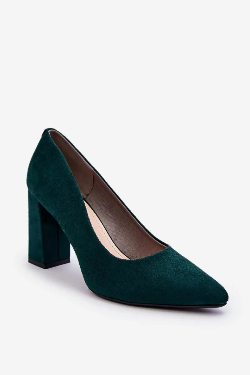 Czółenka Zamszowe|Czółenka Na Słupku>Buty Sergio Leone Zamszowe Czółenka Na Słupku Sergio Leone PB216 Zielone