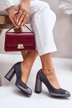 Czółenka Zamszowe|Czółenka Na Słupku><noscript><img width=