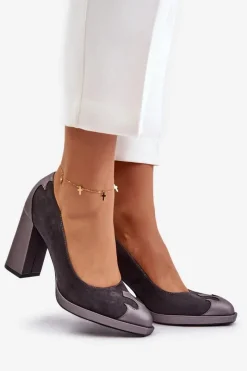 Czółenka Zamszowe|Czółenka Na Słupku><noscript><img width=