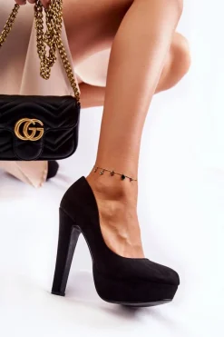 Czółenka Na Platformie|Czółenka Zamszowe><noscript><img width=