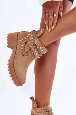 Botki Wiosenne|Brązowe I Beżowe Botki><noscript><img width=