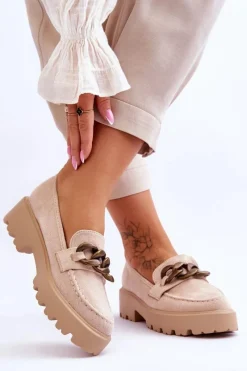 Mokasyny Damskie Zamszowe><noscript><img width=